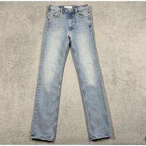 Mother Superior Jeans Womens 26 High Waisted Rider Skimp Blue Demin Give It Up